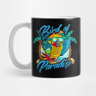 Bird Of Paradise Parrot Relaxing Beach Vacation Mug